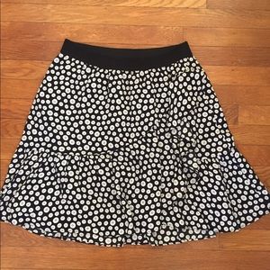 Anthropologie MAEVE button print flouncy skirt